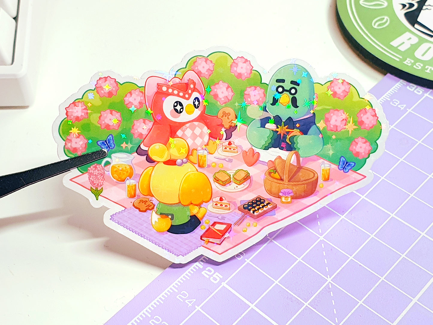 Summer Picnic Vinyl Holographic Sticker