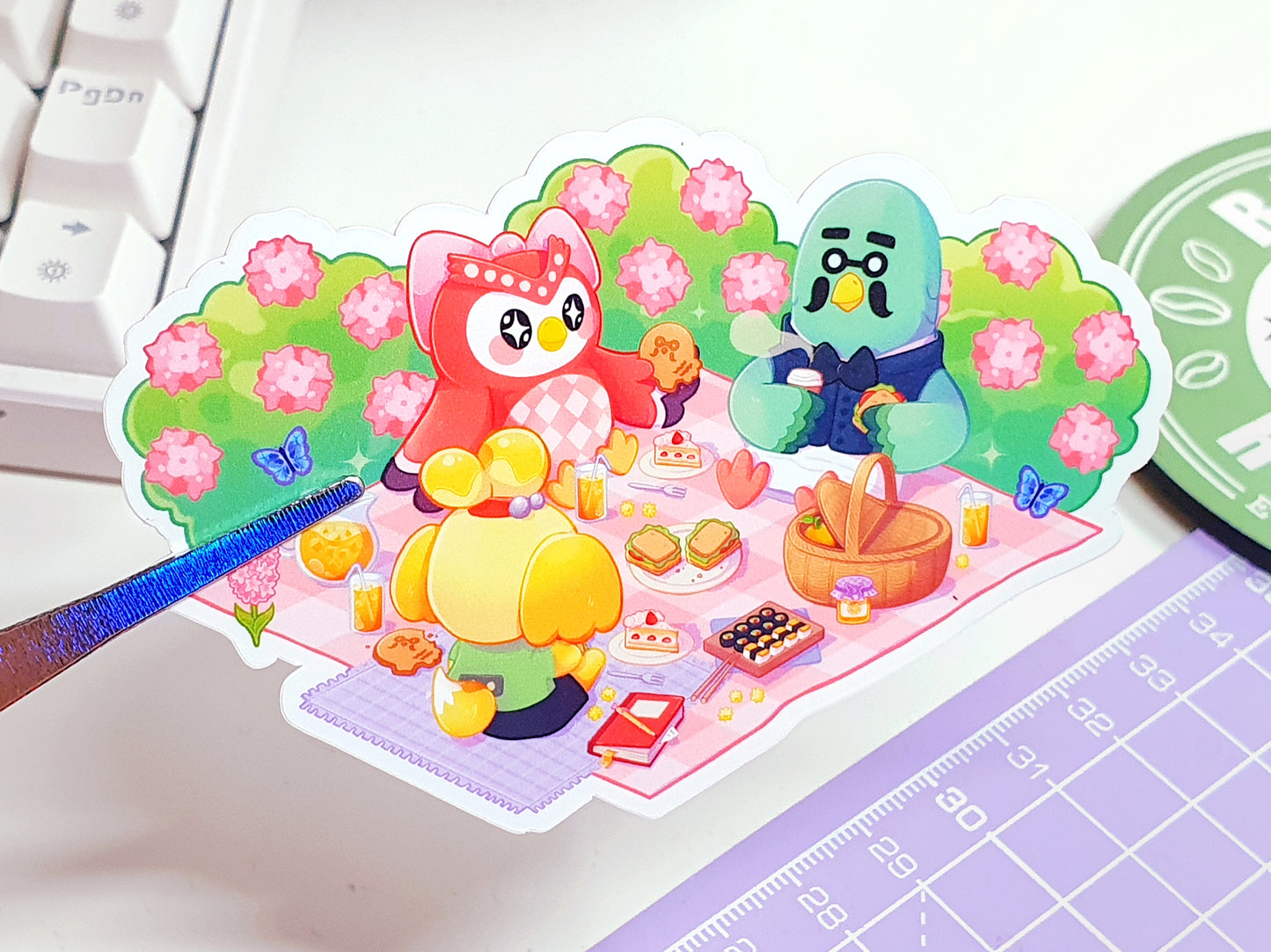 Summer Picnic Vinyl Holographic Sticker