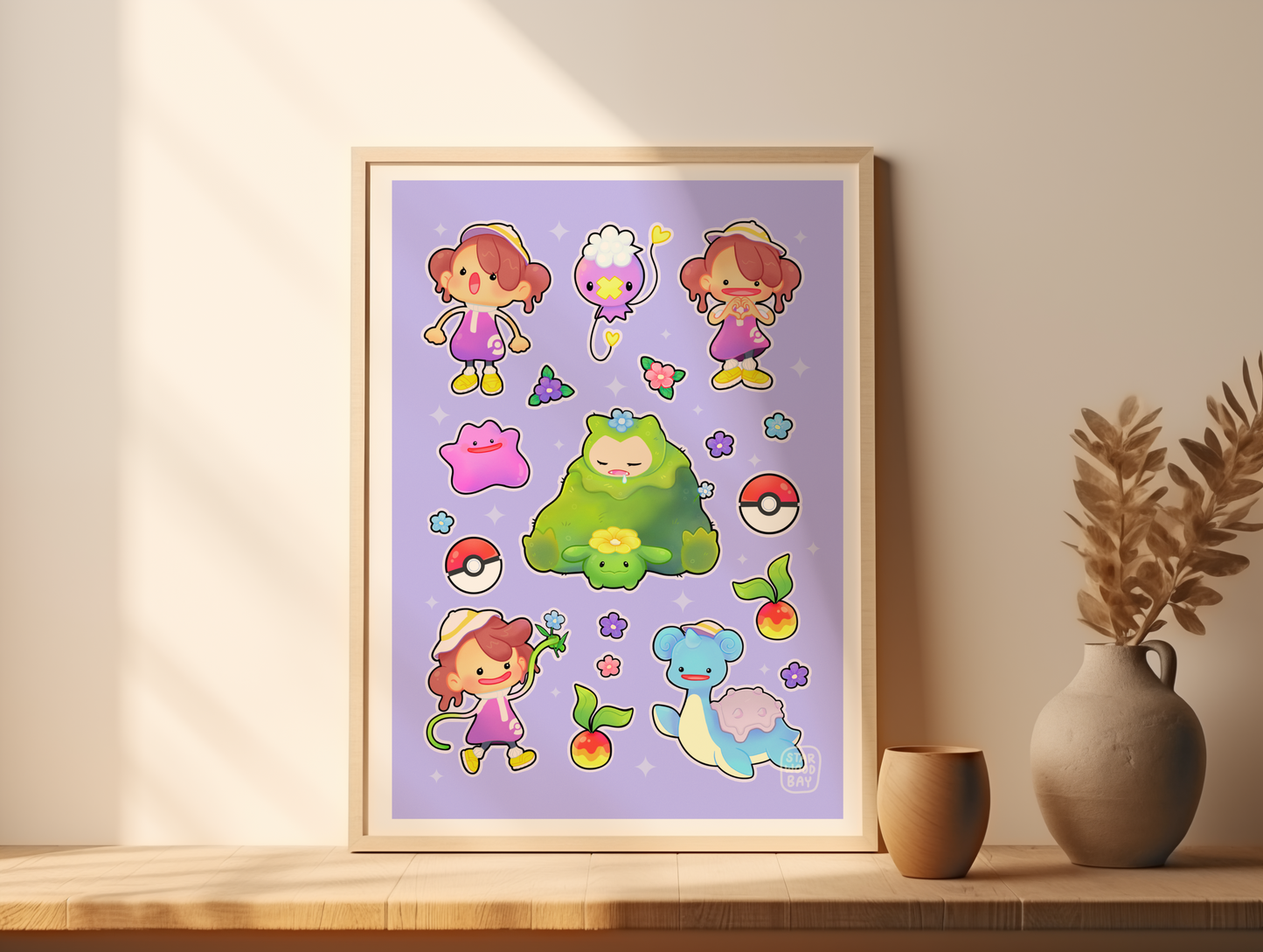 P0k0pia Girl Art Print