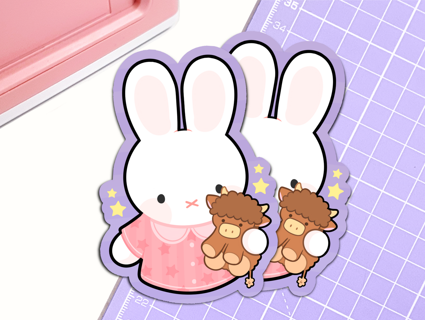 Bed Time Bunny Vinyl Sticker