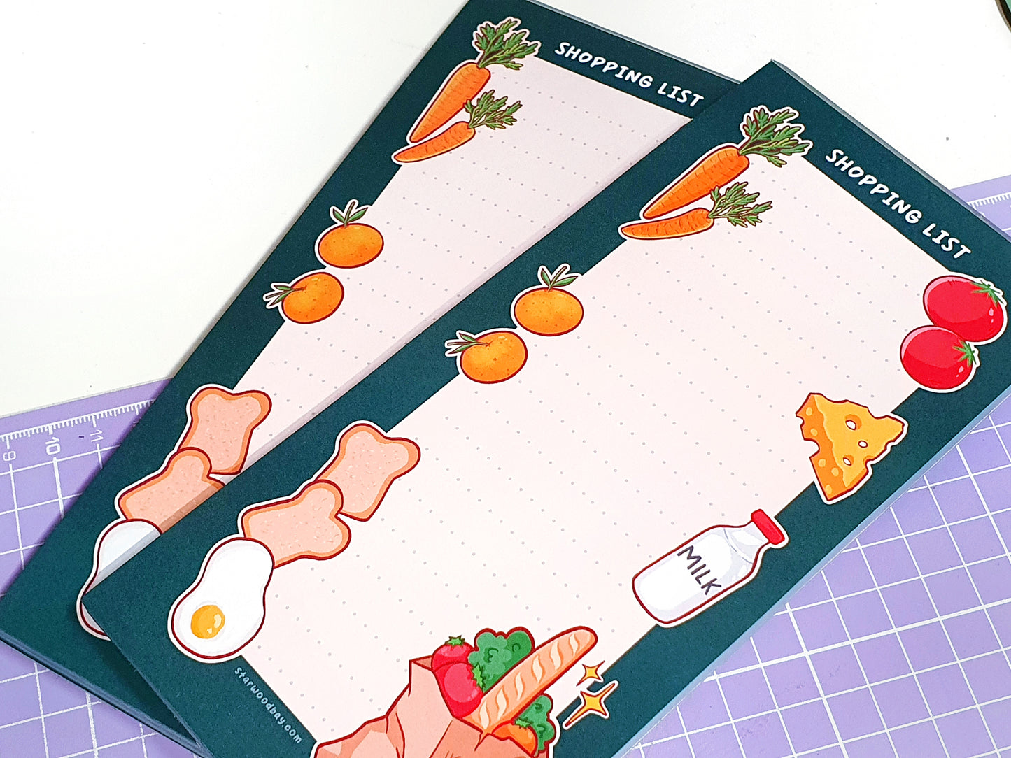 Shopping List Notepad | Grocery Shop Organiser