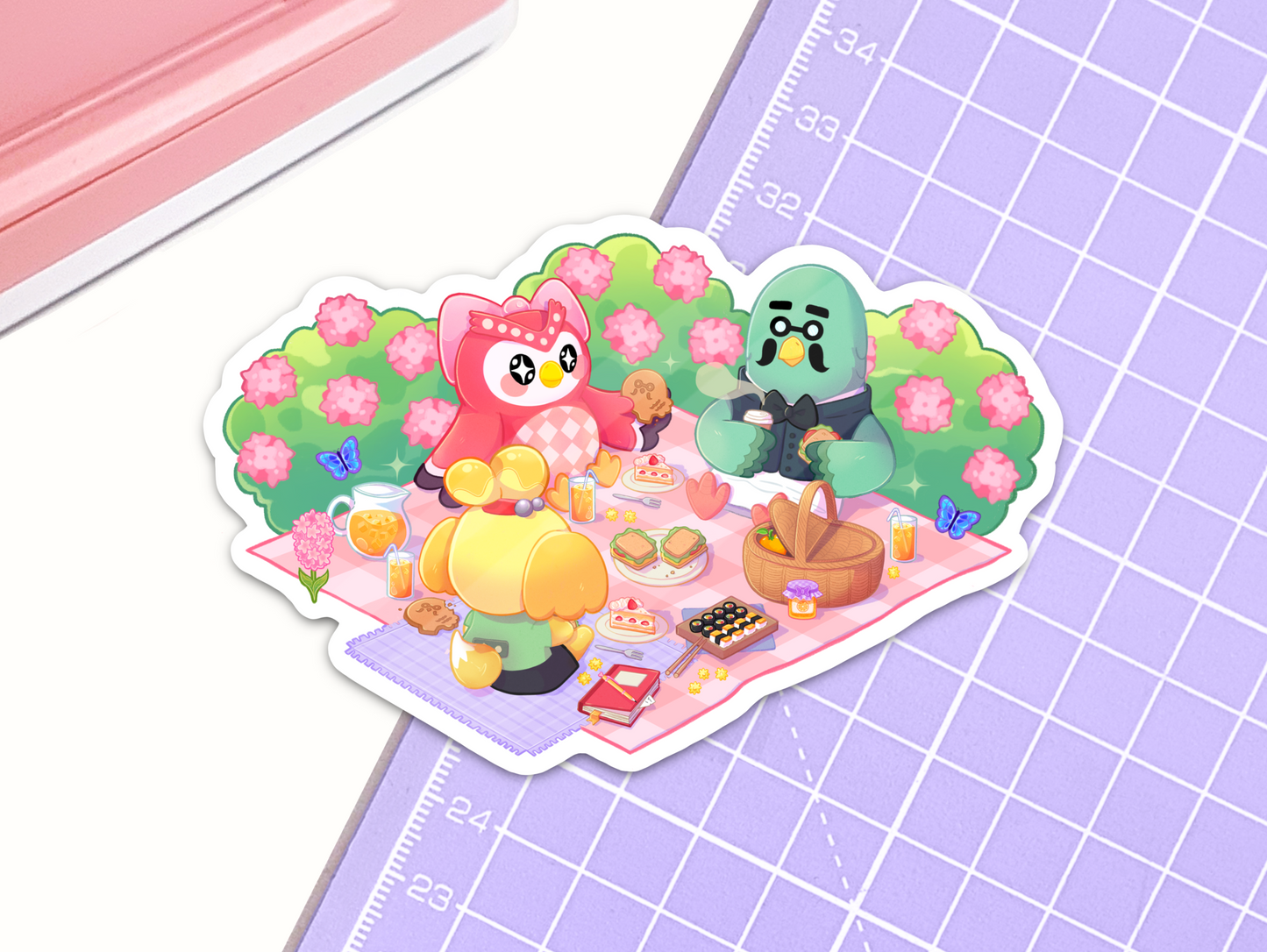 Summer Picnic Vinyl Holographic Sticker