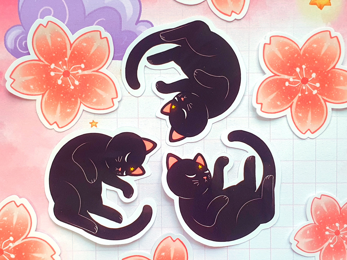 Magical Black Cat Vinyl Sticker