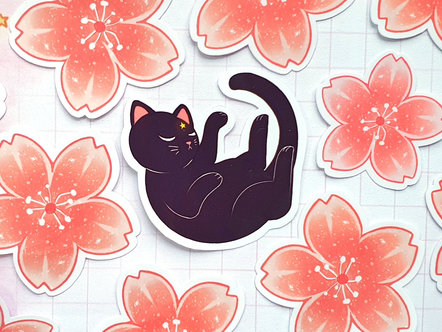 Magical Black Cat Vinyl Sticker