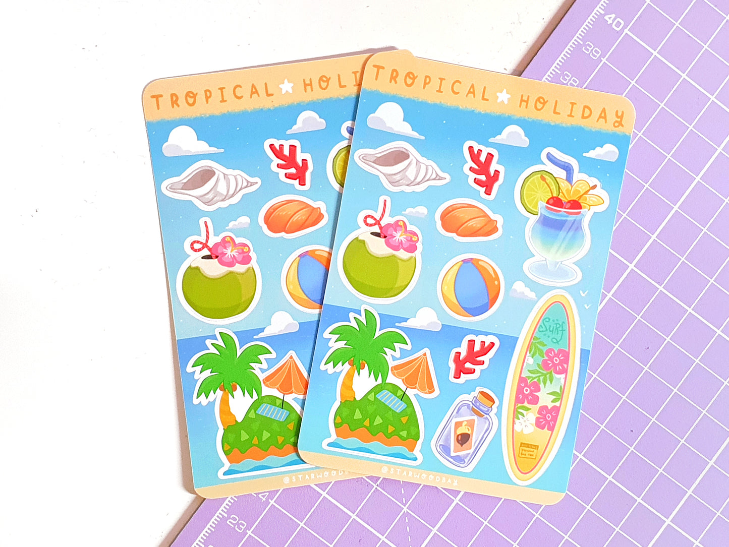 Tropical Holiday Sticker Sheet