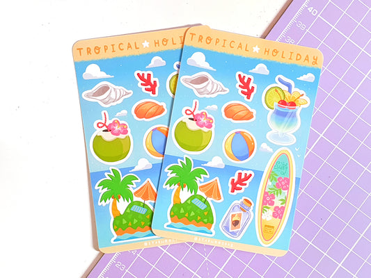 Tropical Holiday Sticker Sheet