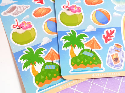 Tropical Holiday Sticker Sheet