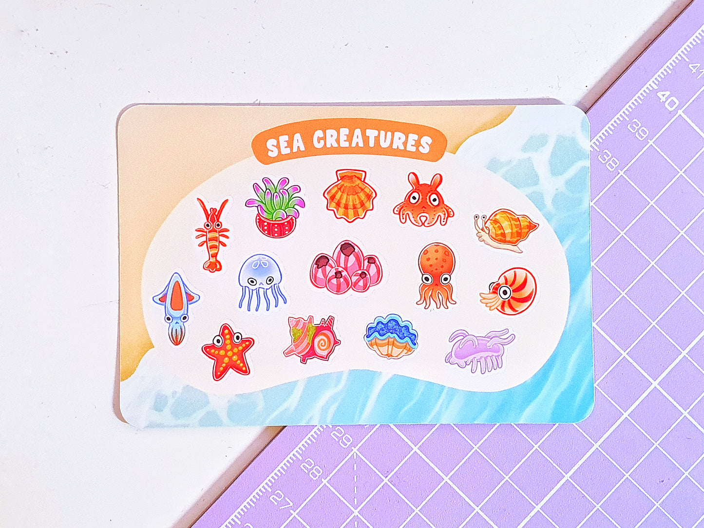 Sea Creatures Sticker Sheet