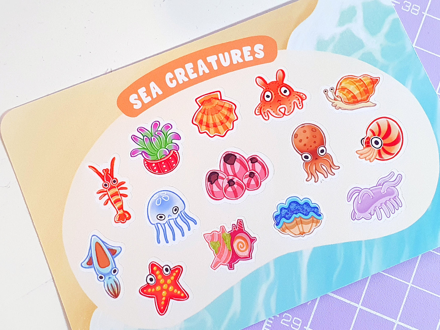 Sea Creatures Sticker Sheet