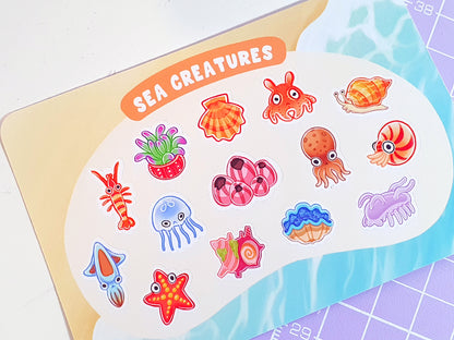 Sea Creatures Sticker Sheet