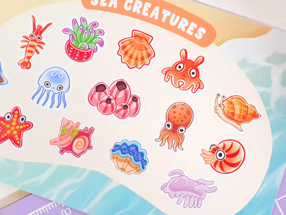 Sea Creatures Sticker Sheet