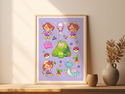 P0k0pia Girl Art Print
