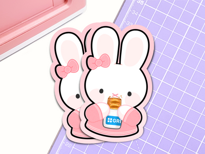 Sausage Roll Bunny Vinyl Sticker