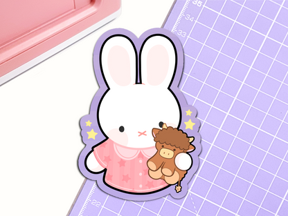 Bed Time Bunny Vinyl Sticker