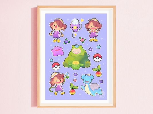 P0k0pia Girl Art Print