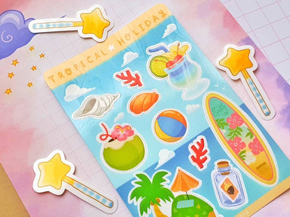 Tropical Holiday Sticker Sheet