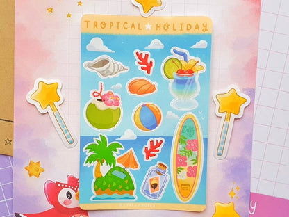 Tropical Holiday Sticker Sheet