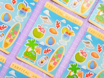 Tropical Holiday Sticker Sheet