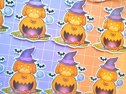 Pumpkin Isabelle Halloween Vinyl Sticker