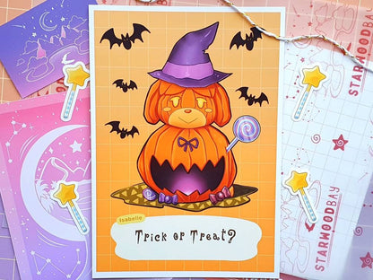 Trick Or Treat Pumpkin Isabelle Wall Art Print