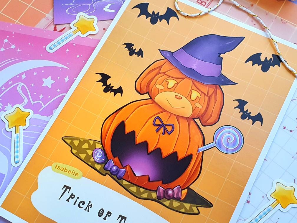 Trick Or Treat Pumpkin Isabelle Wall Art Print