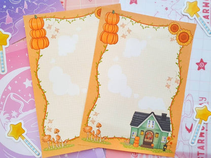 Cosy Autumn House Notepad