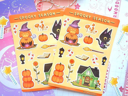 Animal Crossing Autumn Spooky Season Sticker Sheet