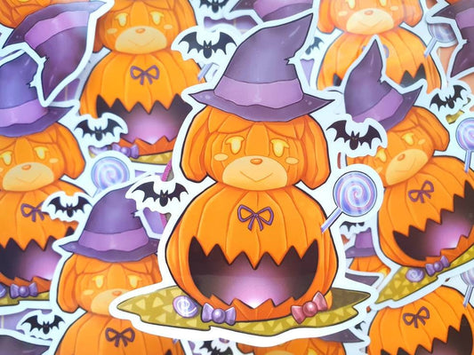 Pumpkin Isabelle Halloween Vinyl Sticker