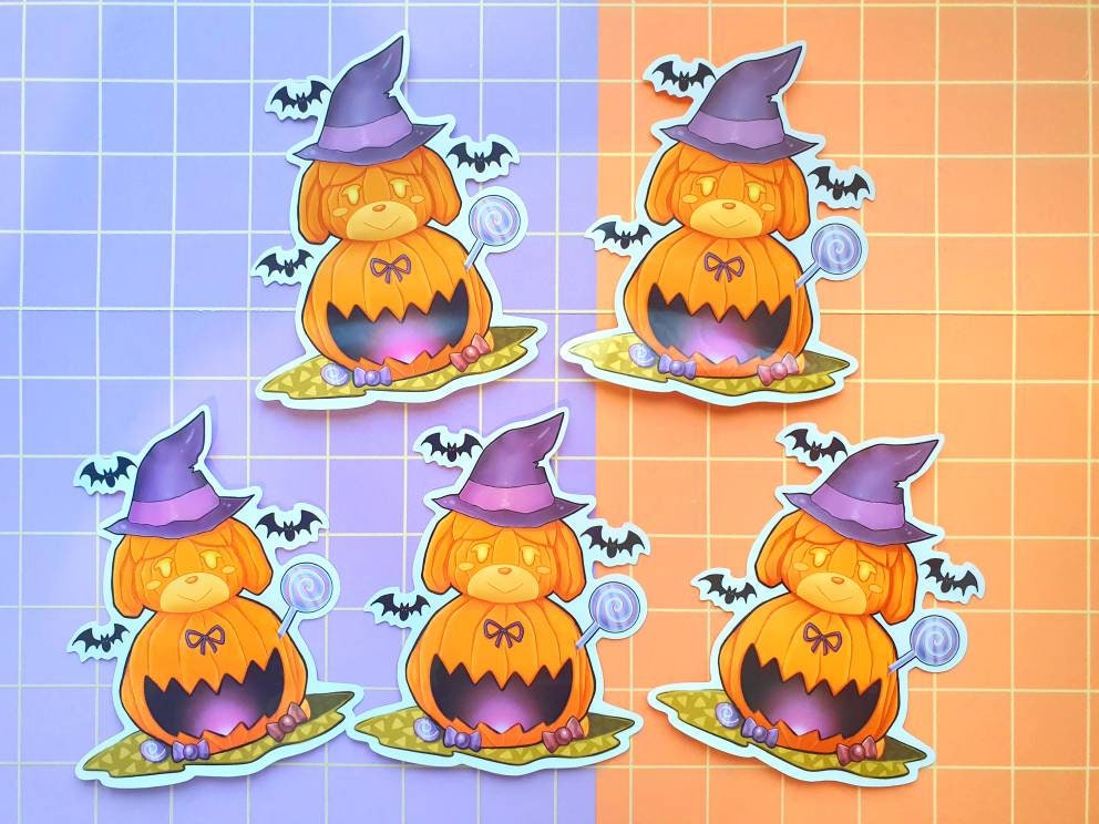 Pumpkin Isabelle Halloween Vinyl Sticker