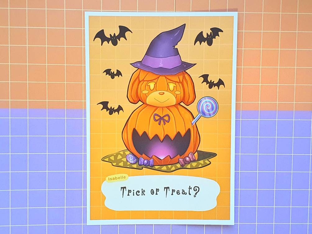 Trick Or Treat Pumpkin Isabelle Wall Art Print