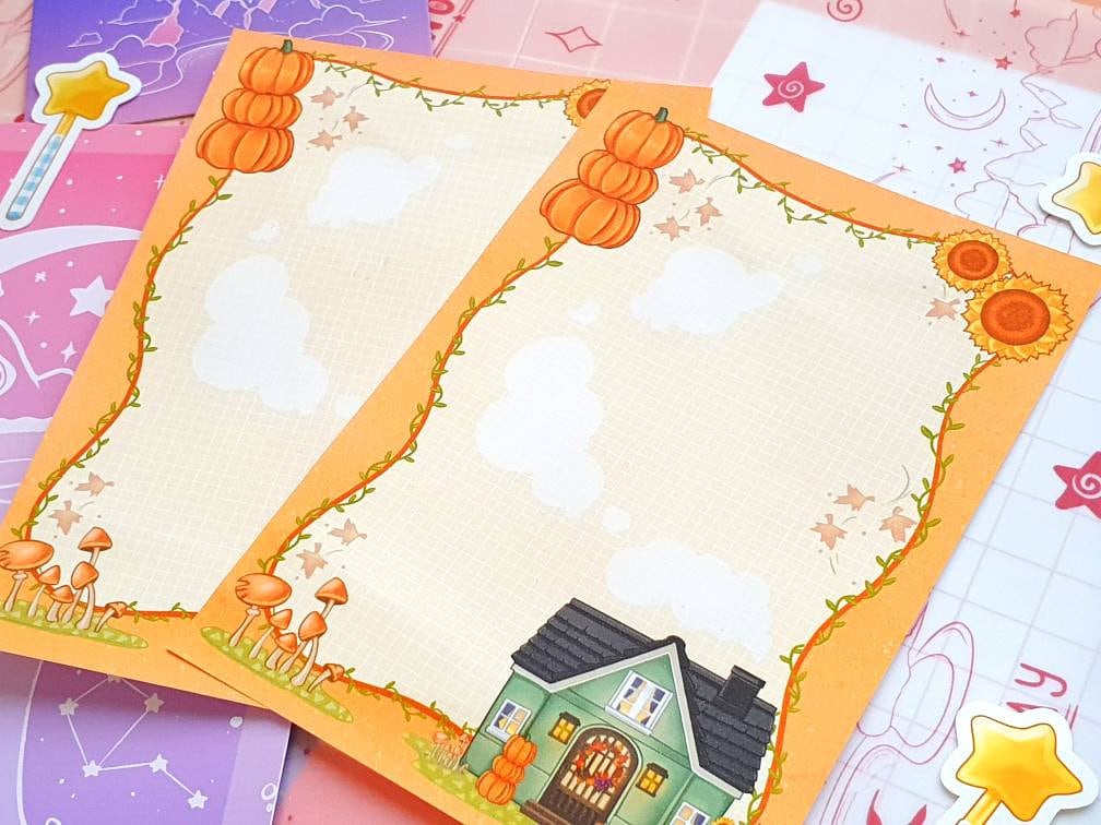 Cosy Autumn House Notepad