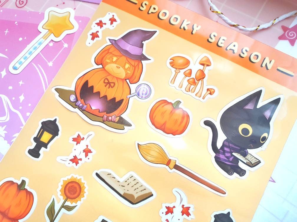 Animal Crossing Autumn Spooky Season Sticker Sheet