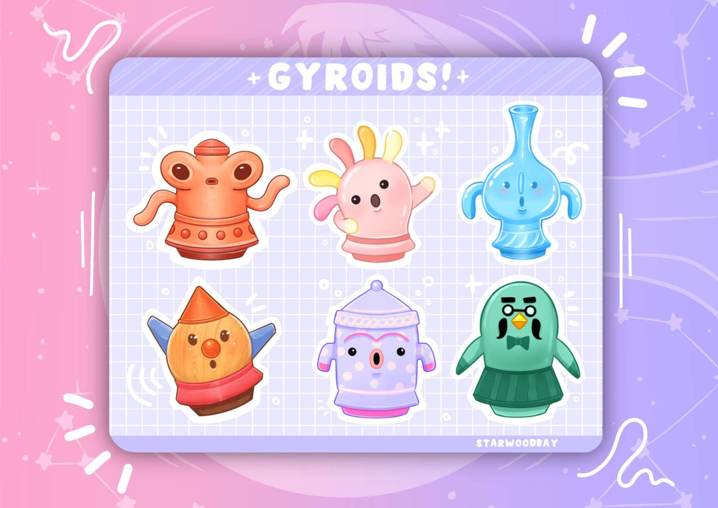 Gyroids Mini Sticker Sheet