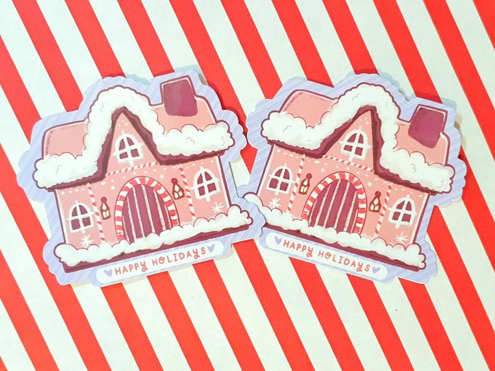 Cosy Gingerbread House Vinyl Sticker