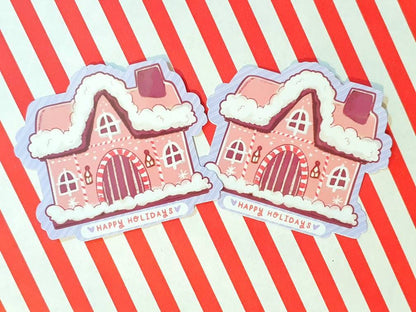 Cosy Gingerbread House Vinyl Sticker