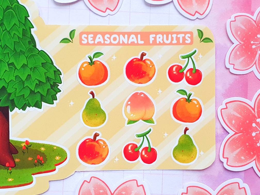 Seasonal Fruits Tree Sticker Sheet