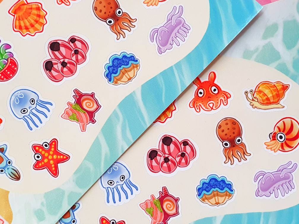 Sea Creatures Sticker Sheet