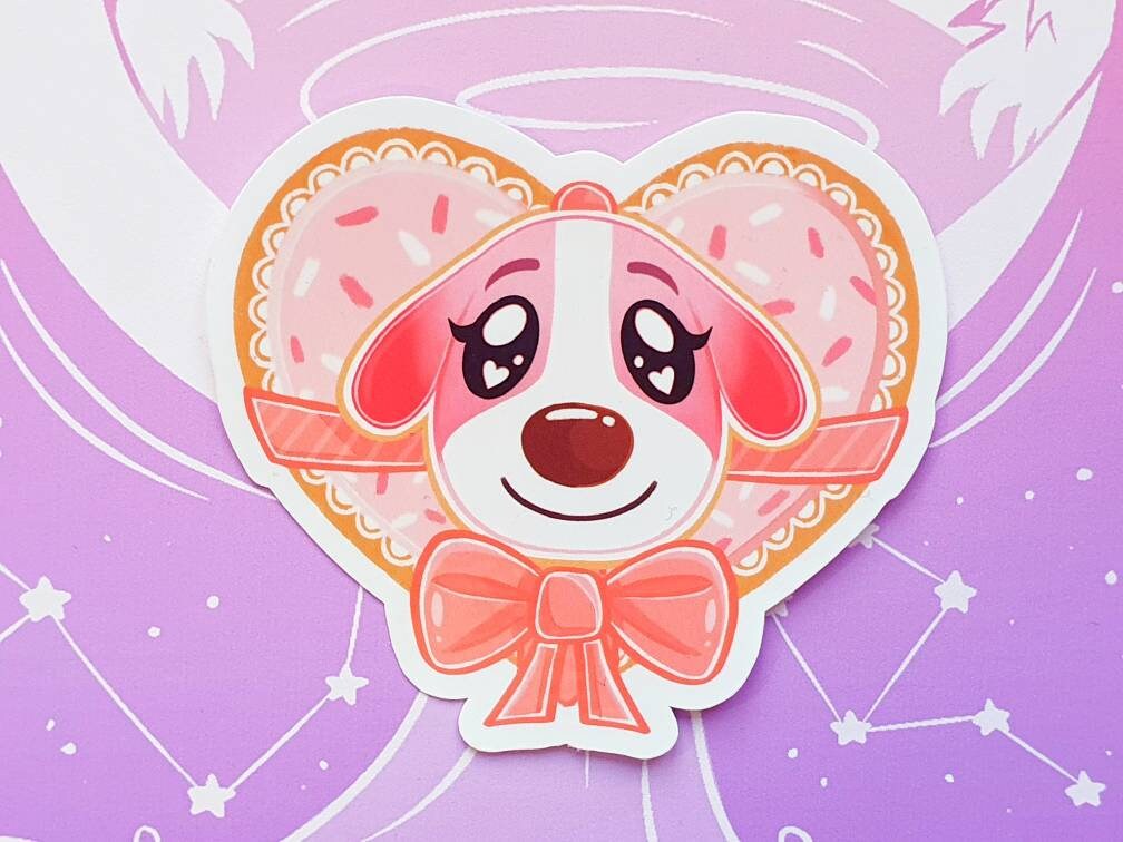 Cookie Pink Biscuit Vinyl Sticker