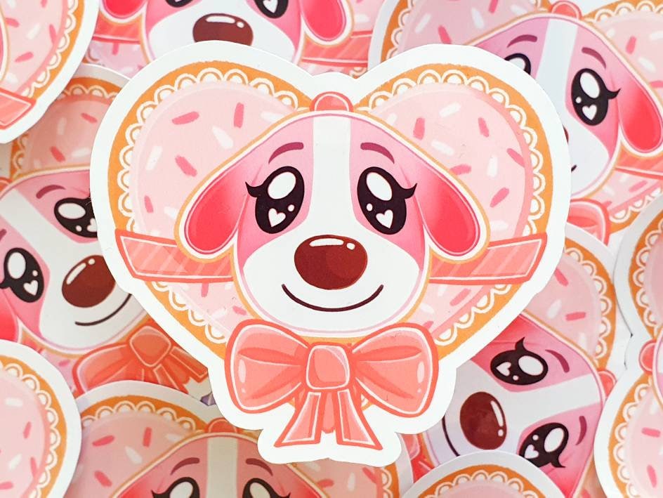 Cookie Pink Biscuit Vinyl Sticker