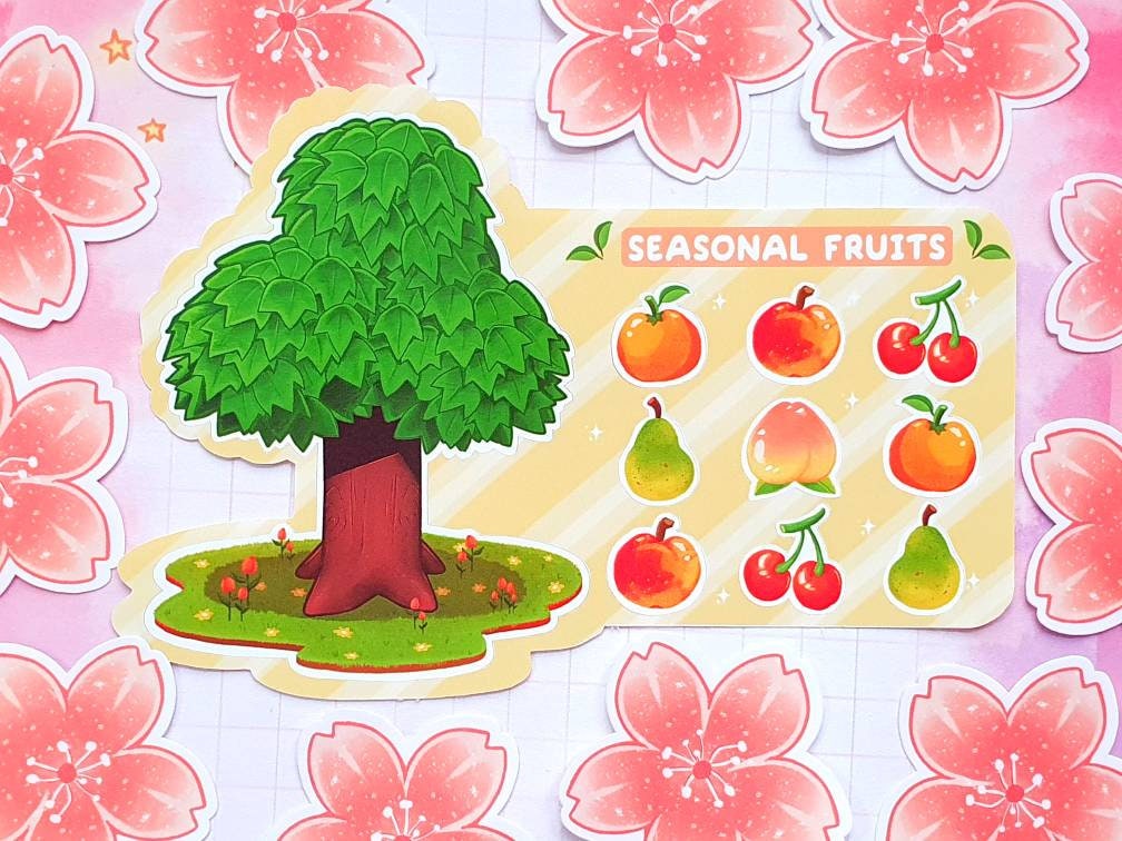 Seasonal Fruits Tree Sticker Sheet