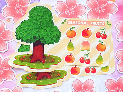 Seasonal Fruits Tree Sticker Sheet