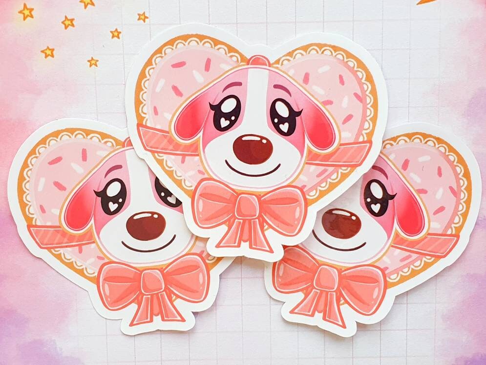 Cookie Pink Biscuit Vinyl Sticker