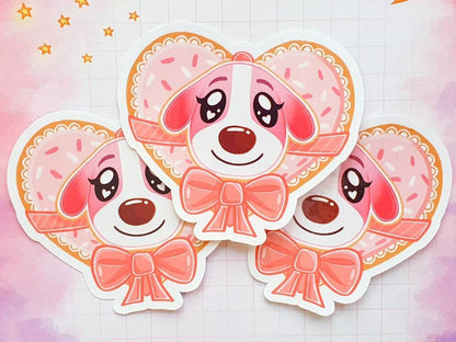 Cookie Pink Biscuit Vinyl Sticker