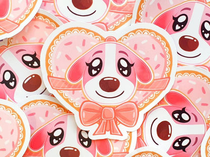 Cookie Pink Biscuit Vinyl Sticker