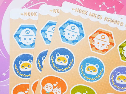 Nook Miles Reward Badges Sticker Sheet