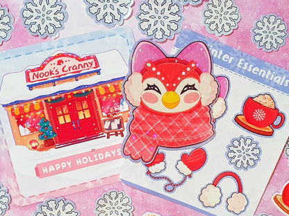 Celeste Winter Outfit Holographic Sticker