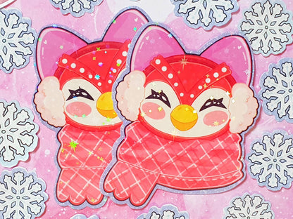 Celeste Winter Outfit Holographic Sticker