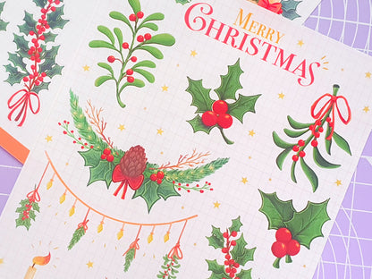 Merry Christmas Festive Sticker Sheet