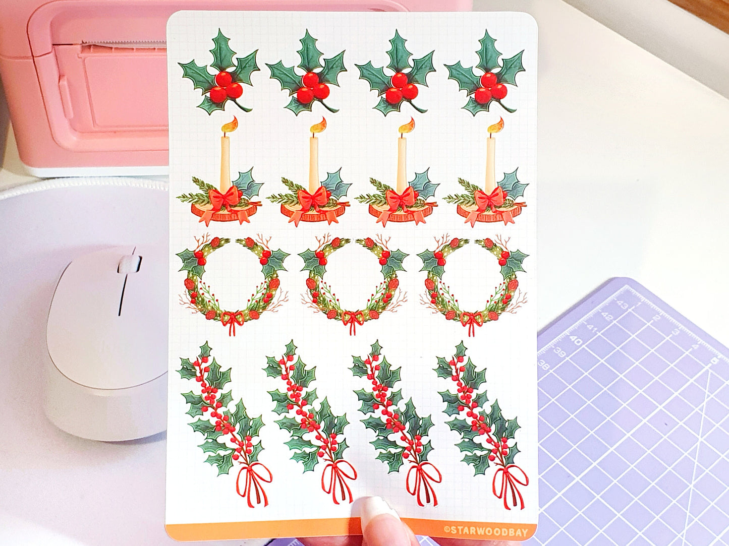 Merry Christmas Festive Sticker Sheet