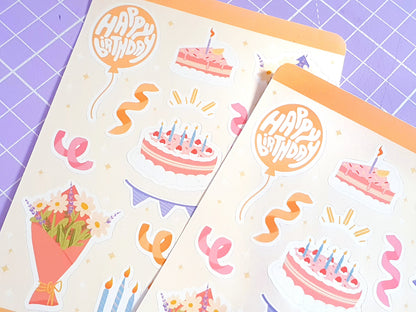 Happy Birthday Sticker Sheet